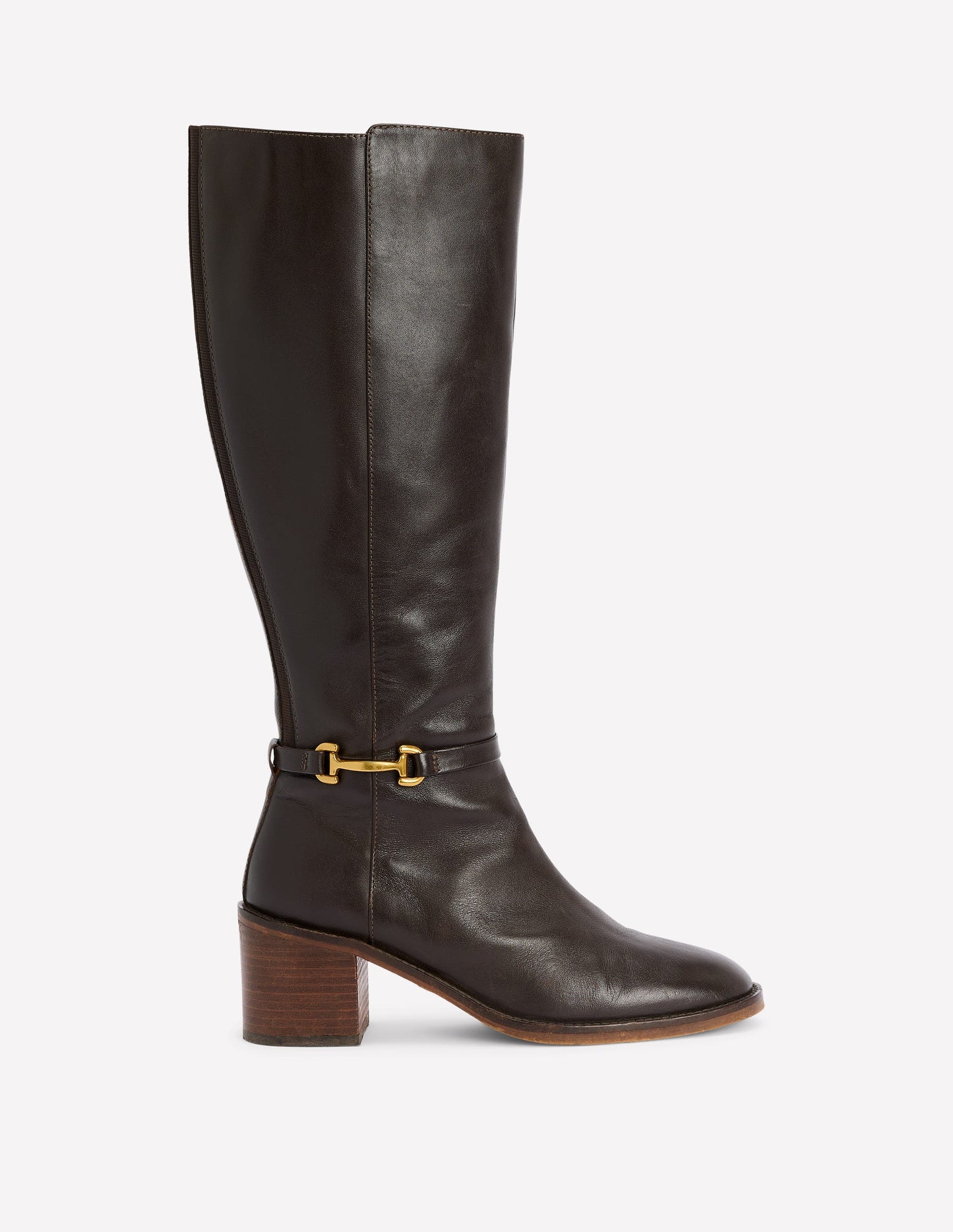 Iris Snaffle Heel Boot-Chocolate