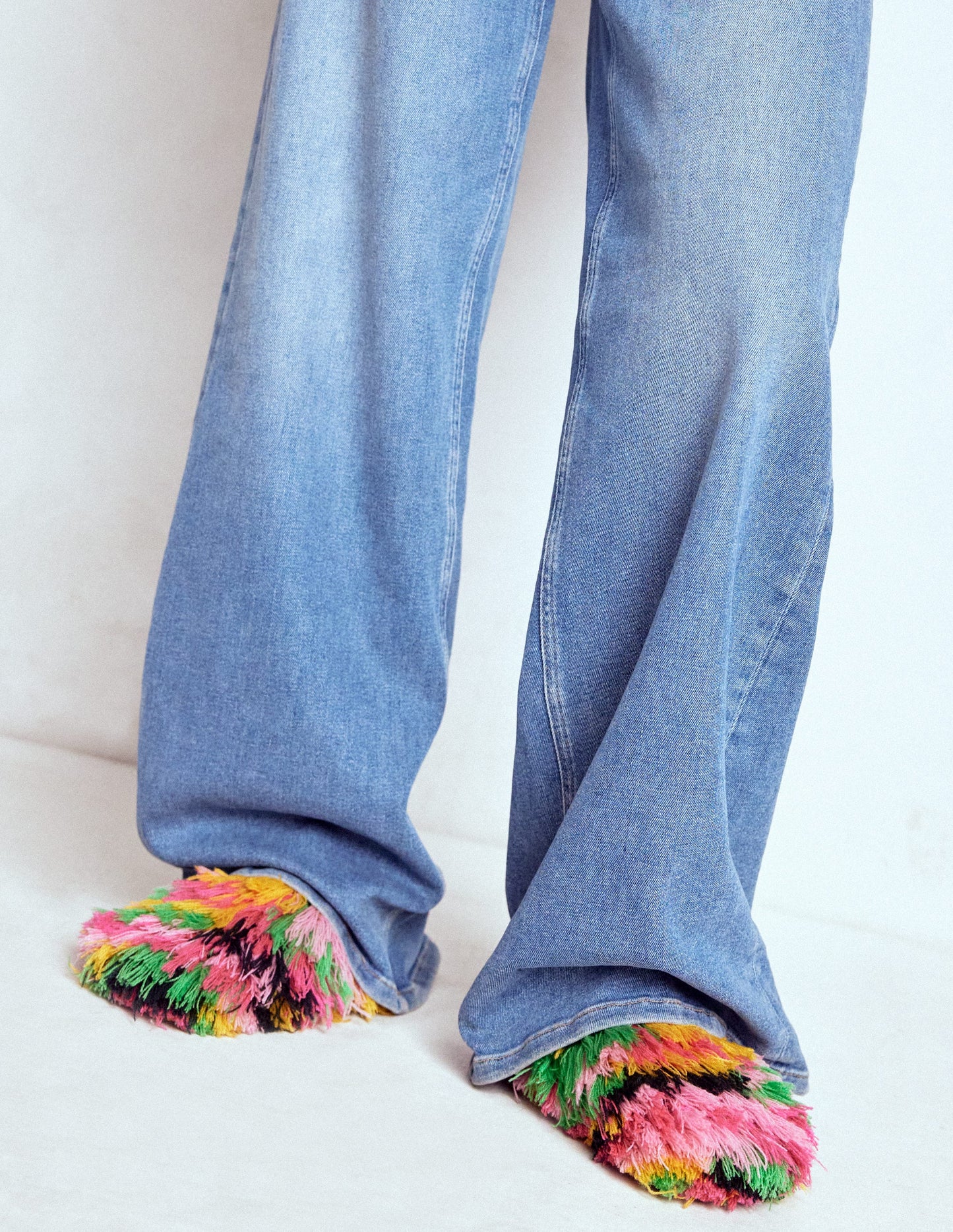 Multi Texture Mules-Multi