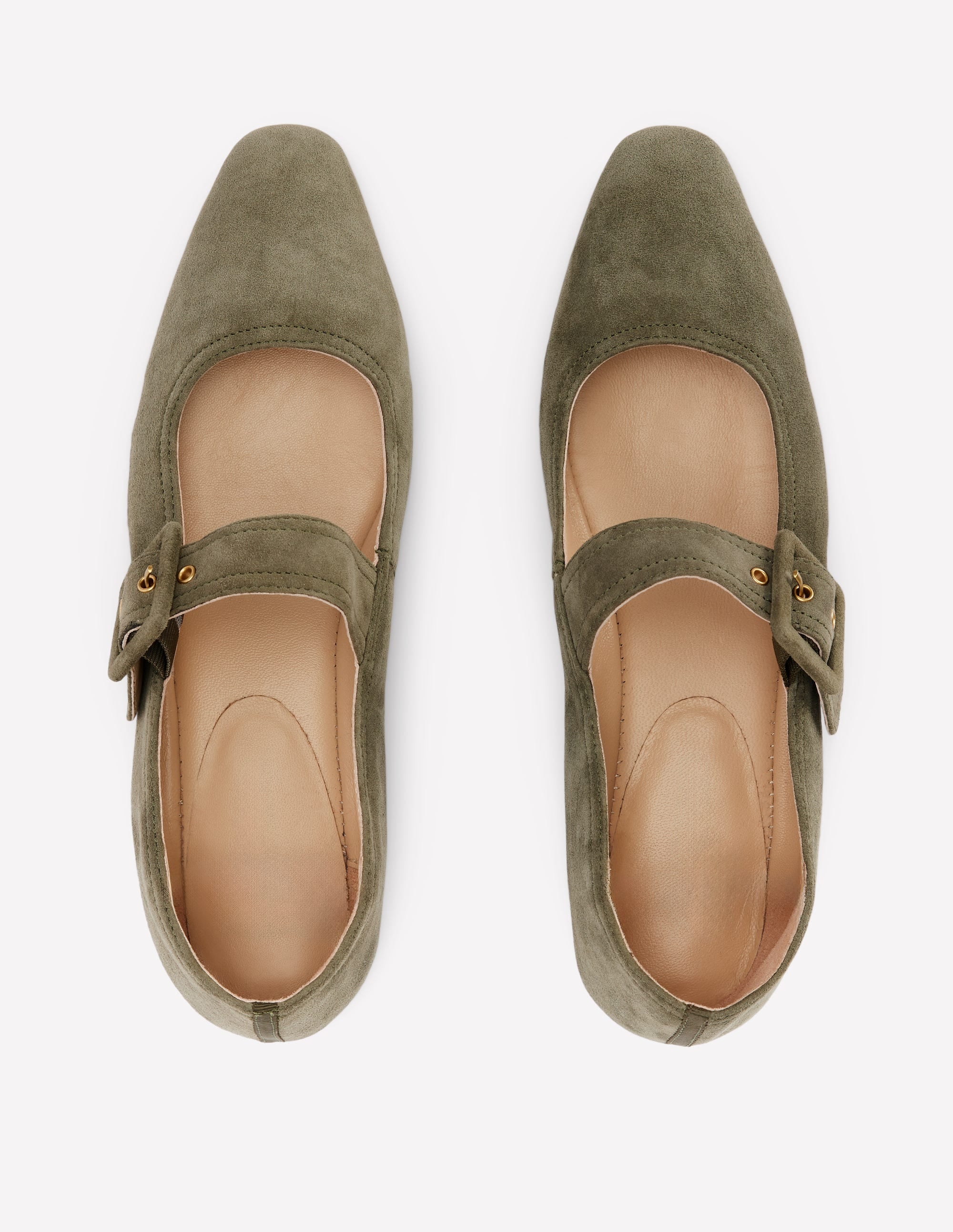 Vic Chisel Toe Mary Janes - Deep Olive | Boden USA