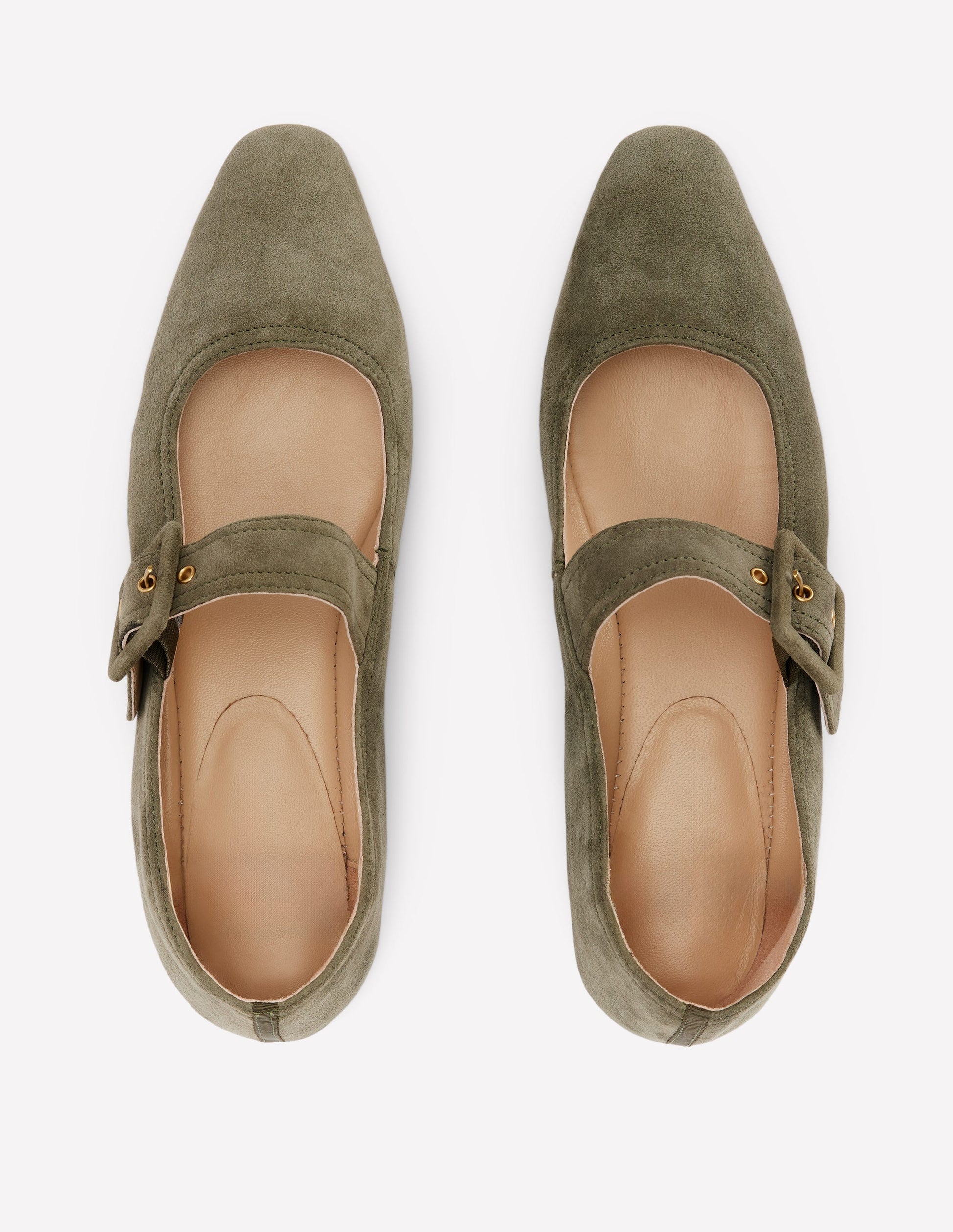 Vic Chisel Toe Mary Janes-Deep Olive-5