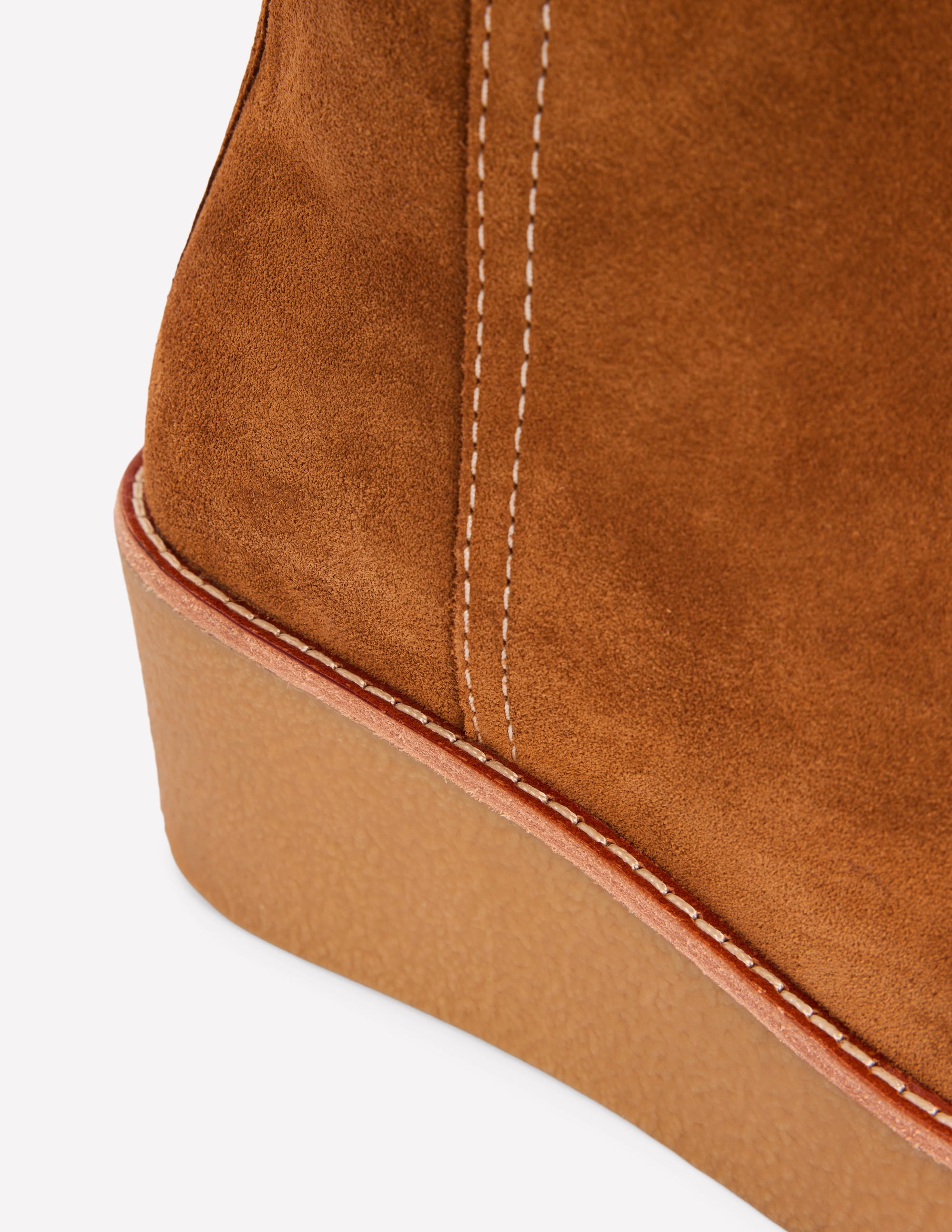 Knee High Wedge Boots-Tan - Image 5