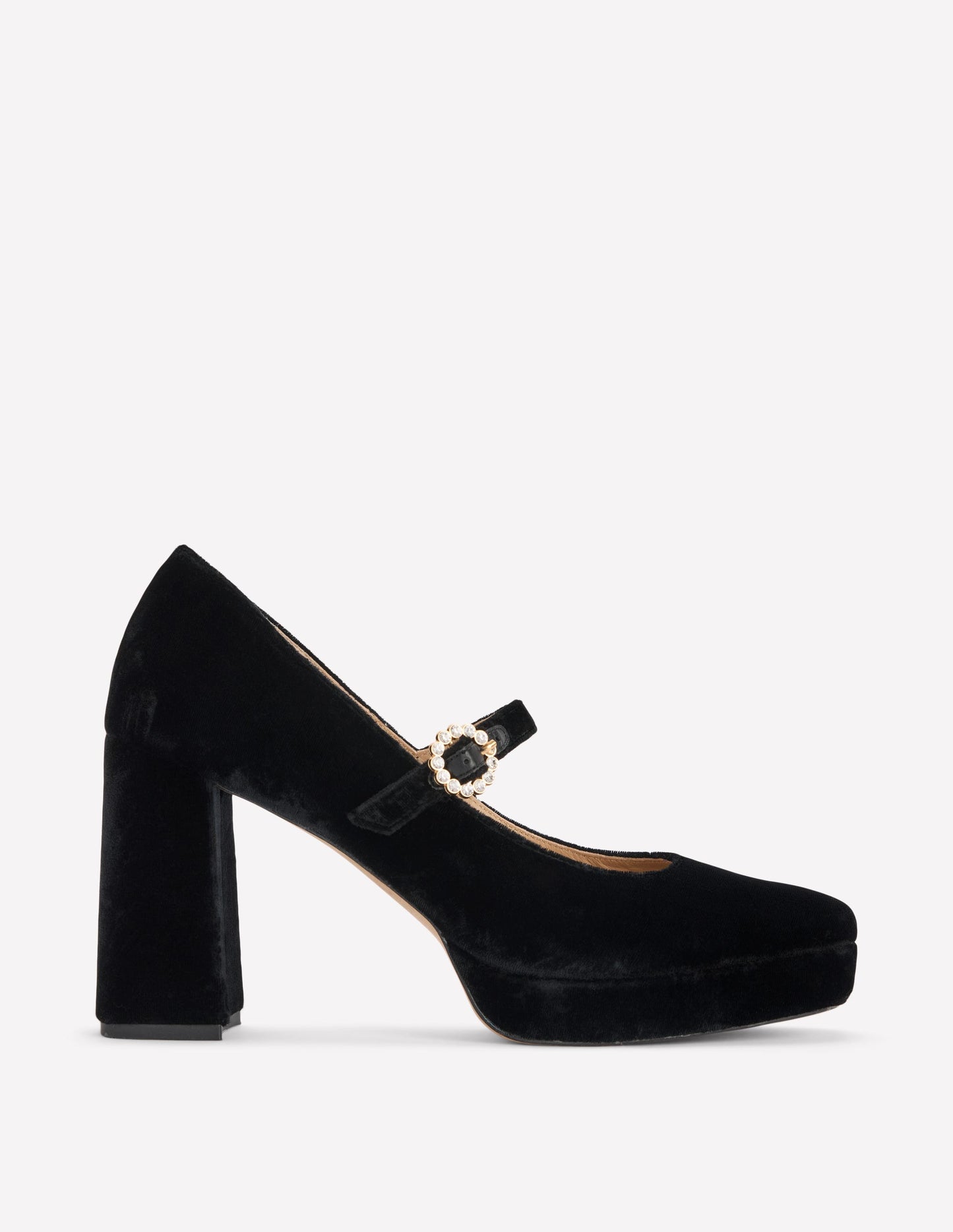 Platform Mary Janes-Black