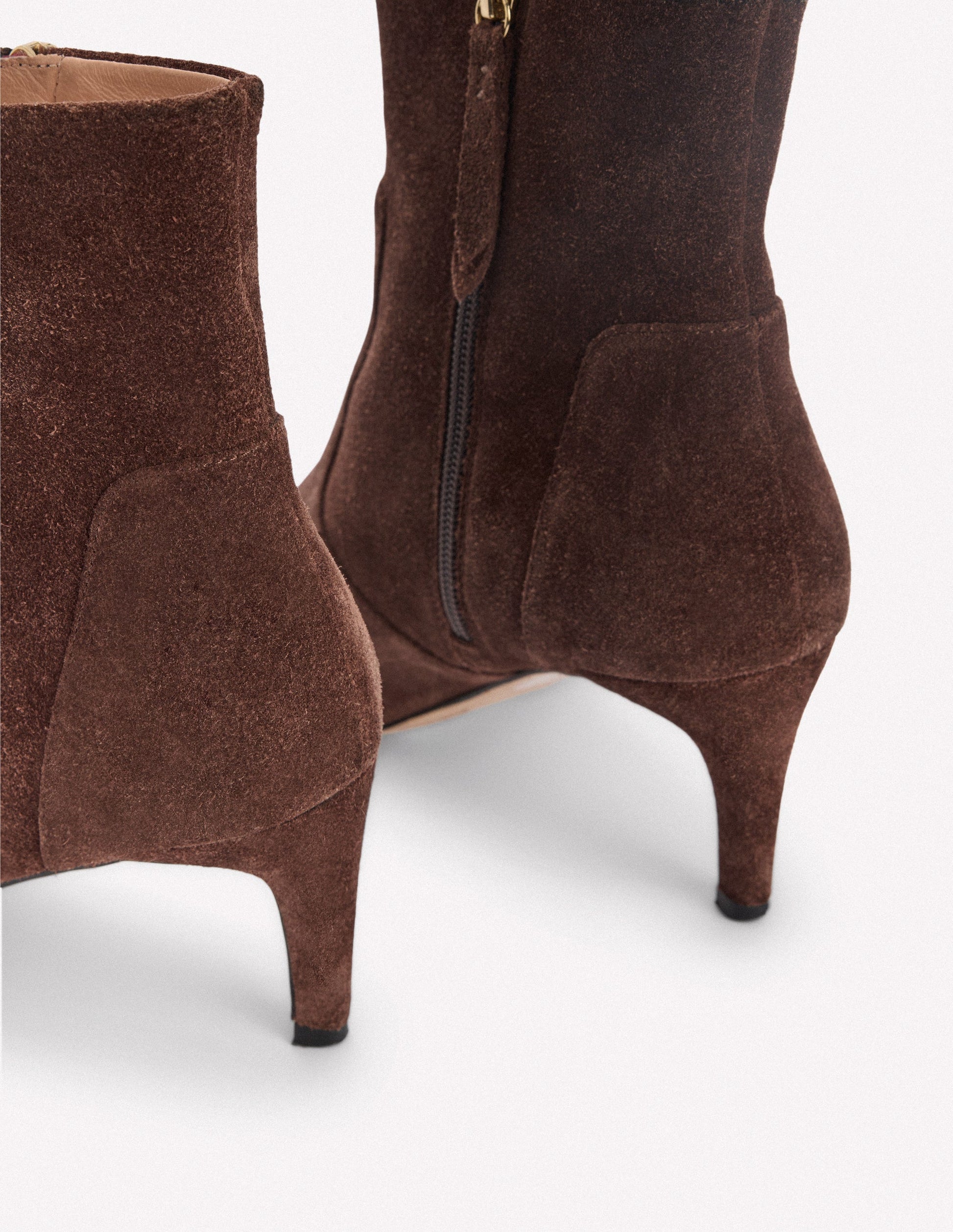 Mid Heel Ankle Boots-Bitter Chocolate-5
