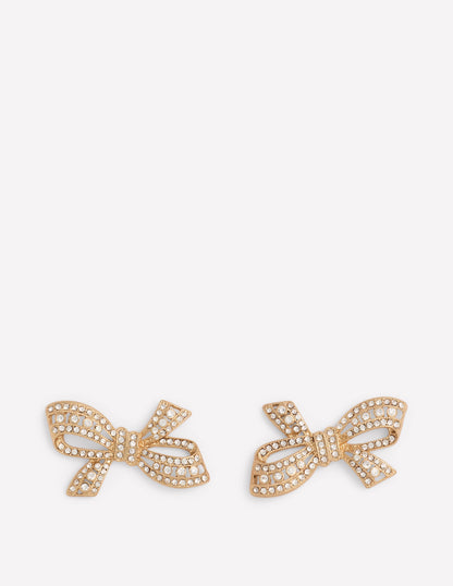 Jewel Novelty Earrings-Gold Colour-1