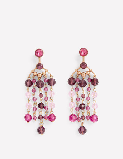 Waterfall Drop Earrings-Purple-1