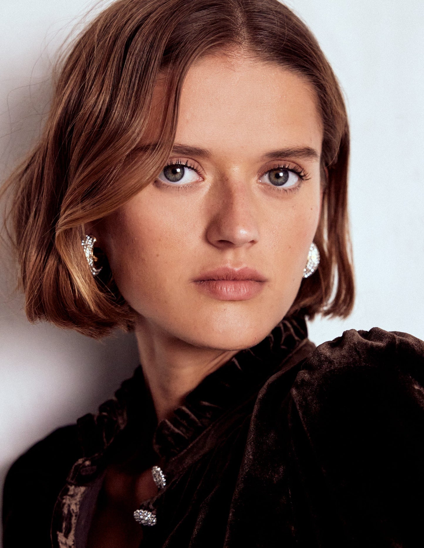 Pave Sparkle Hoops-Silver