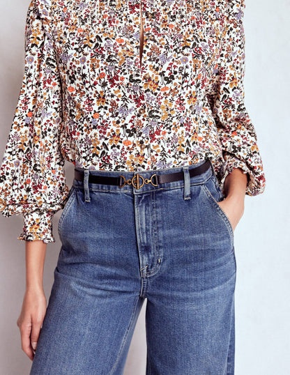 T-bar Ring Belt-Black-2