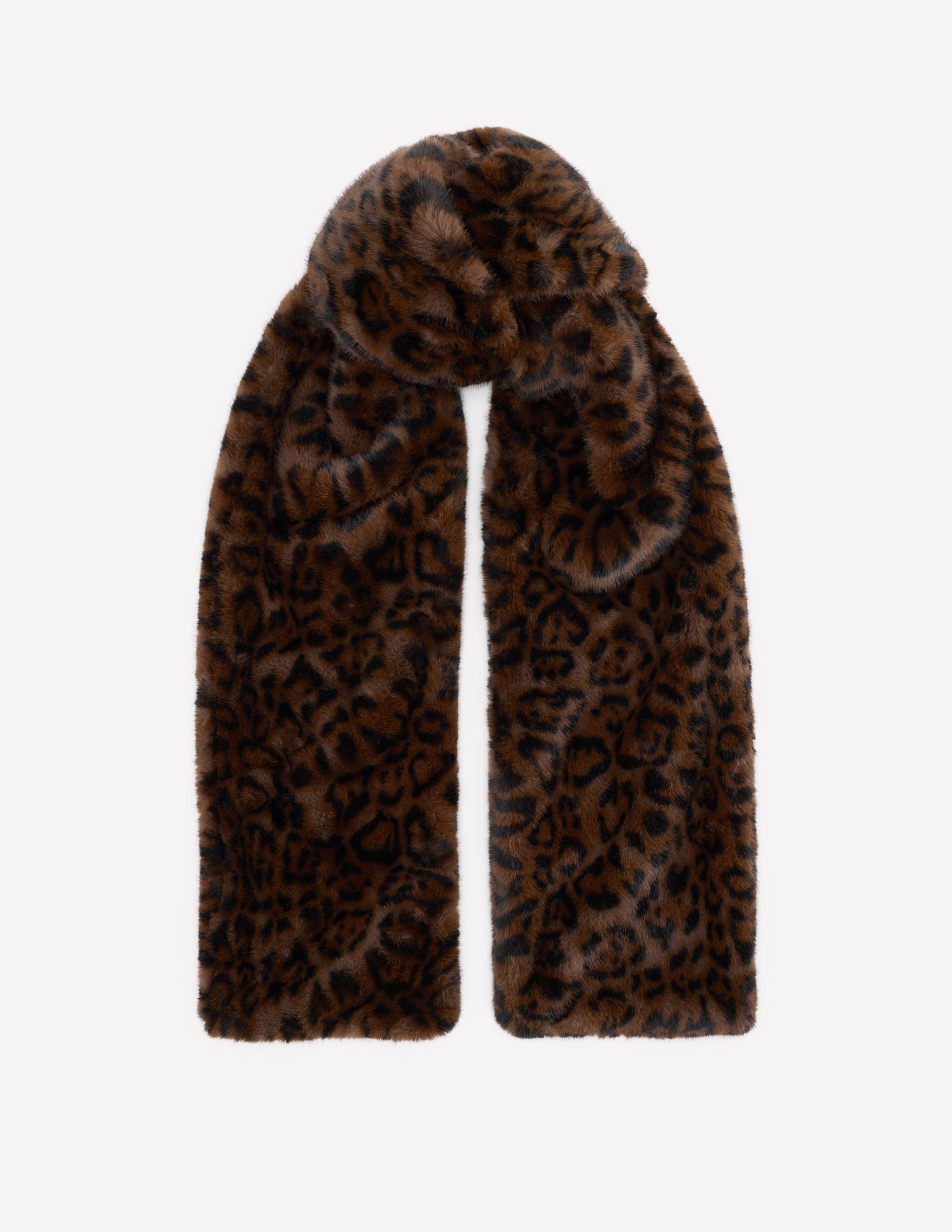 Faux Fur Scarf-Leopard-1