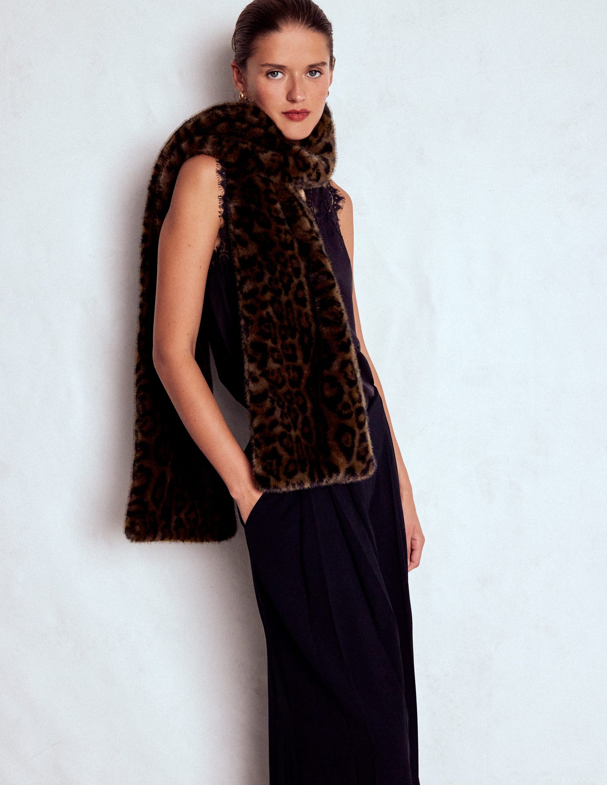 Faux Fur Scarf-Leopard-3