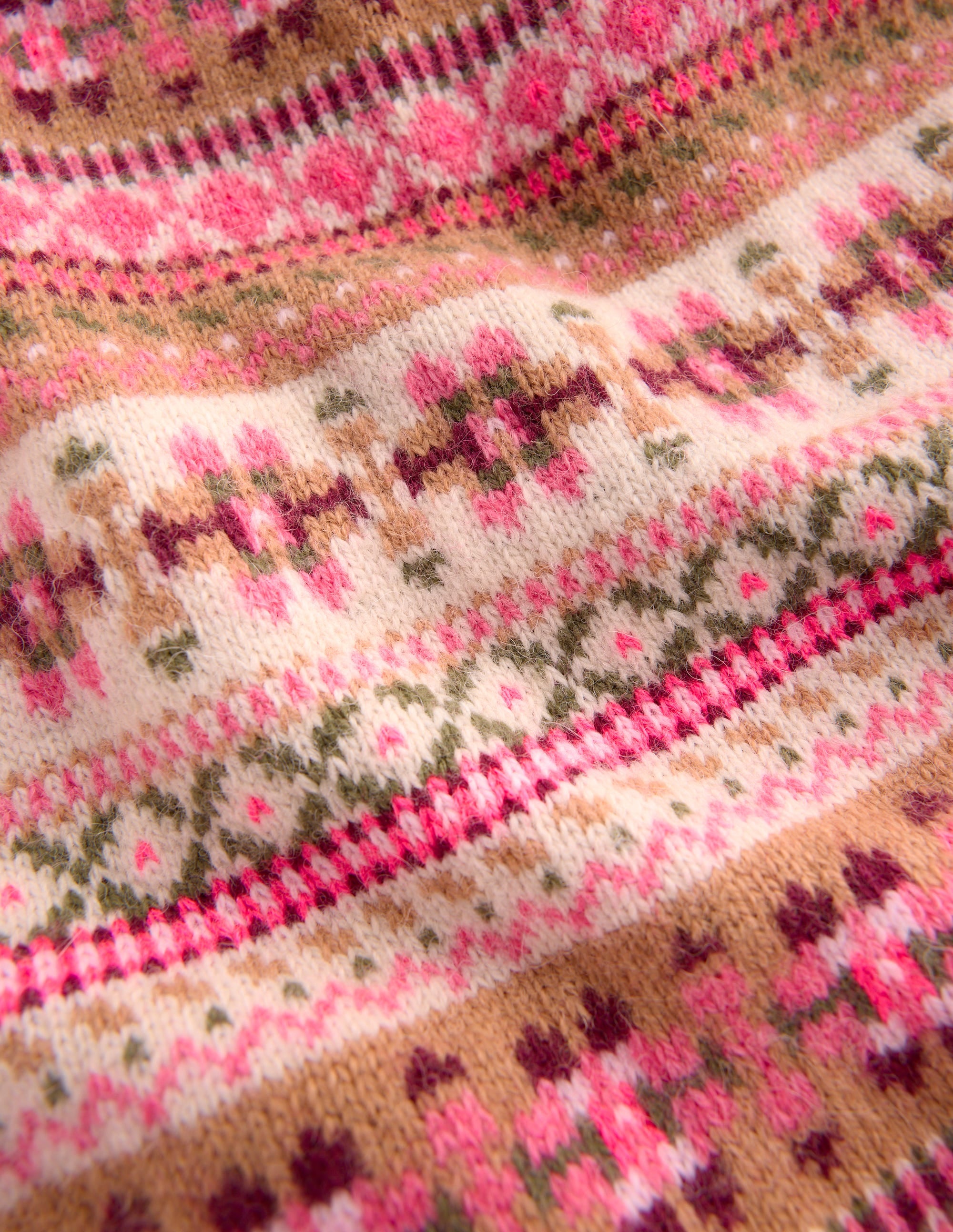 Fair Isle Scarf-Pink - Image 3
