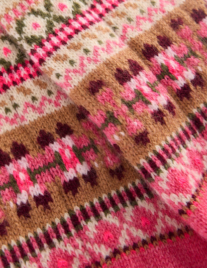 Fair Isle Socks-Pink-4