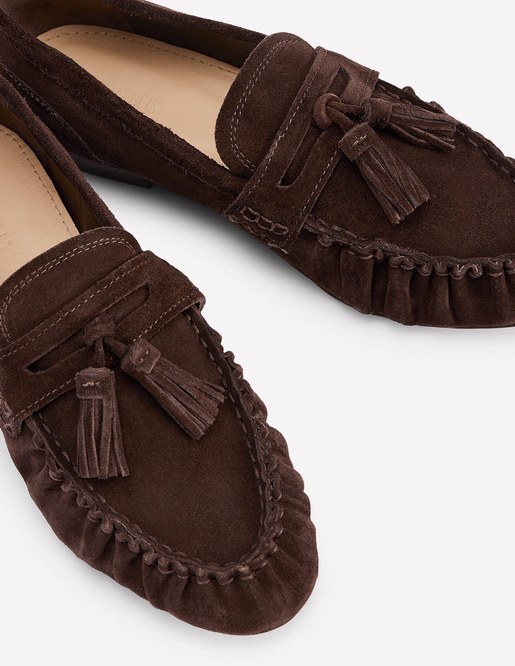 Soft Ruched Loafers-Chocolate-6