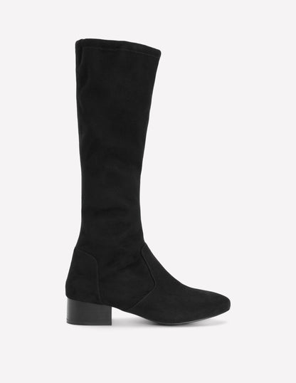 Flat Stretch Boots-Black-1