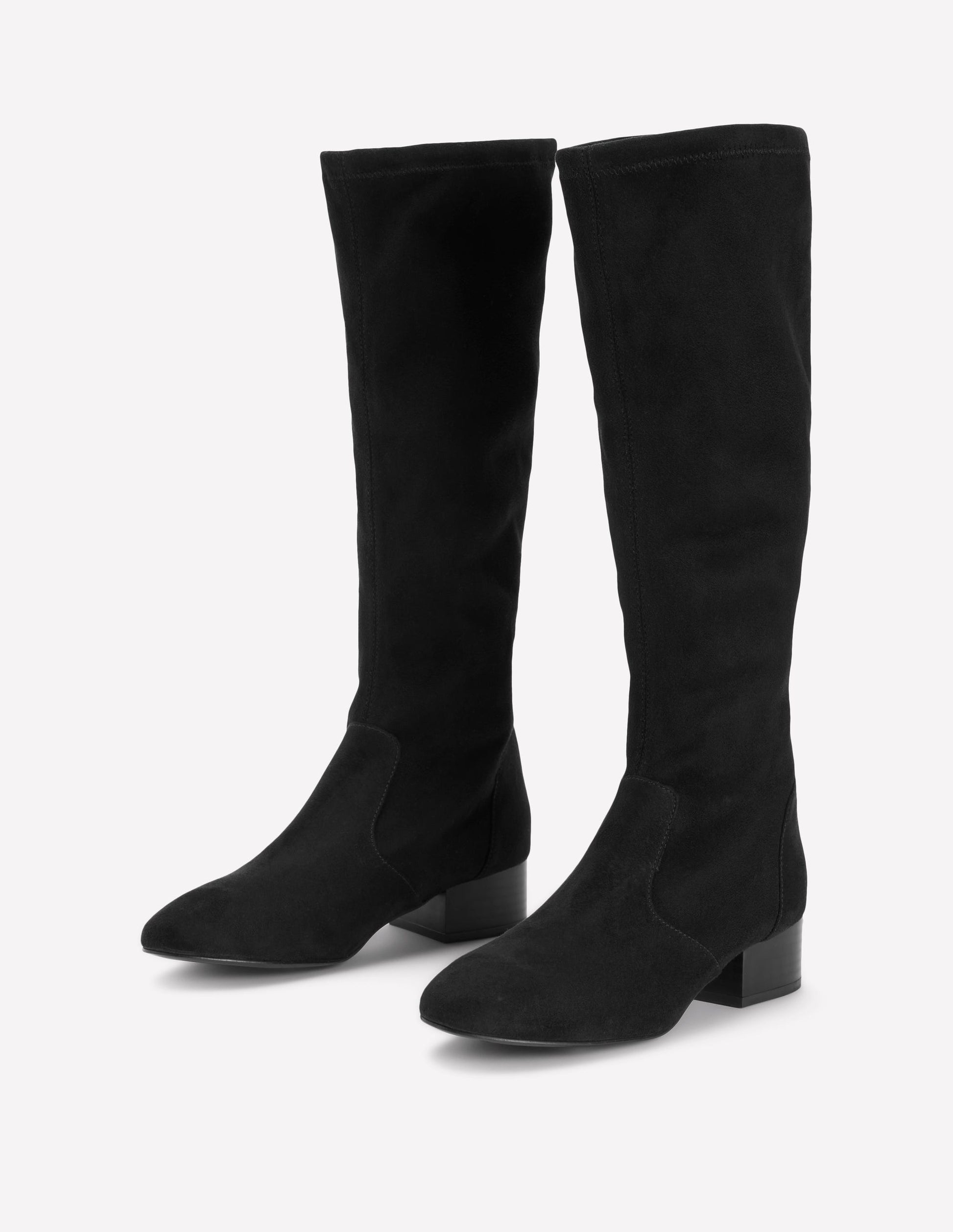 Flat Stretch Boots - Black