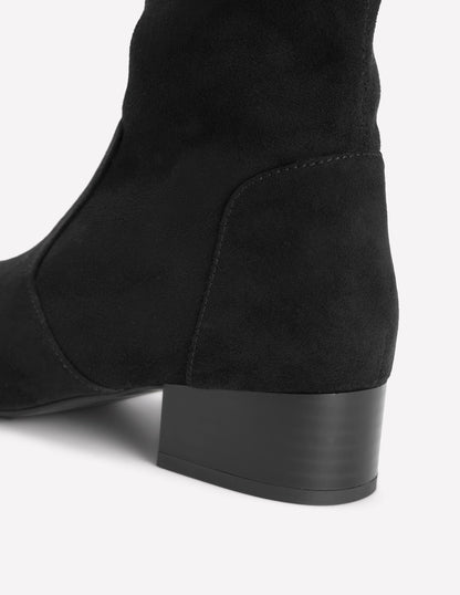 Flat Stretch Boots-Black-4