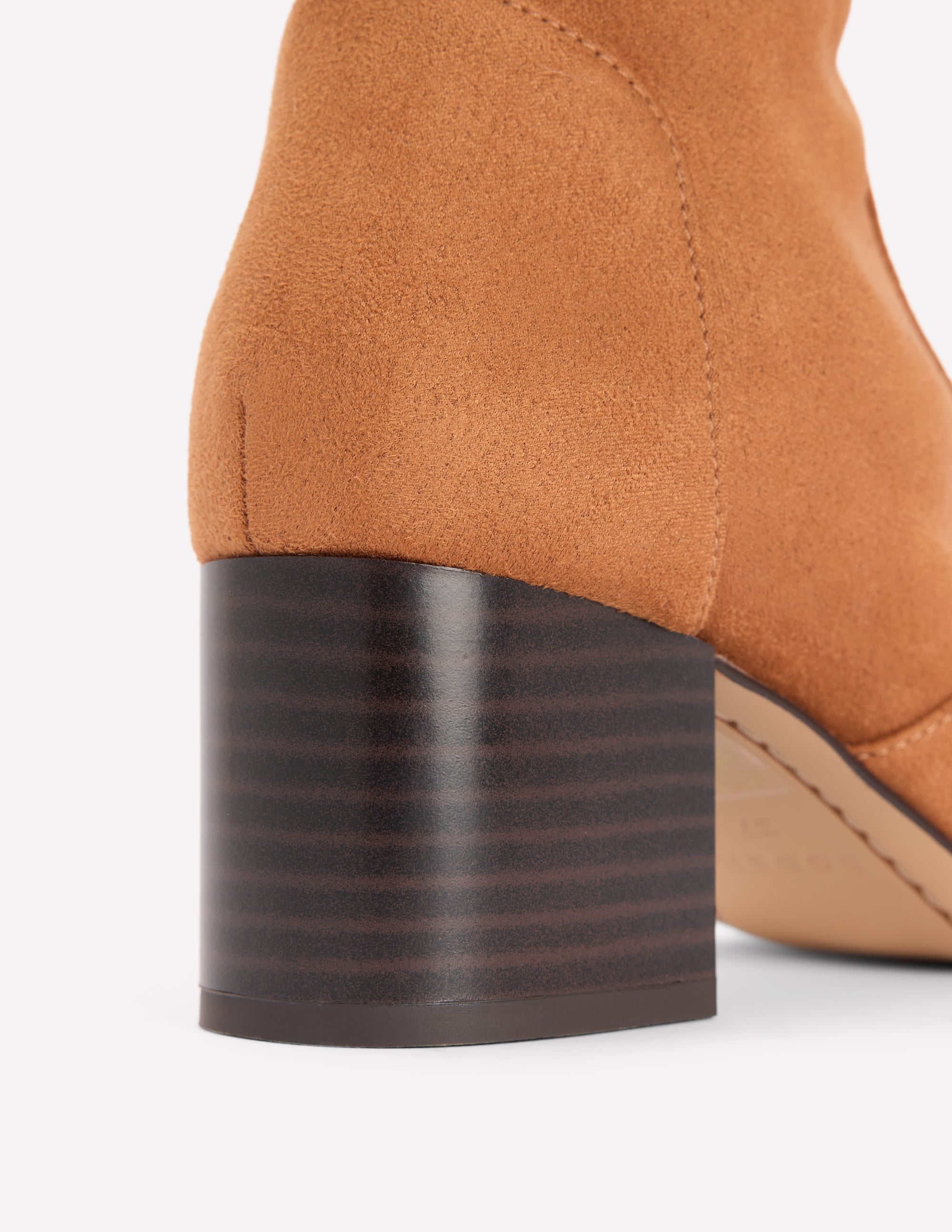Block Heel Stretch Boots-Acorn - Image 4