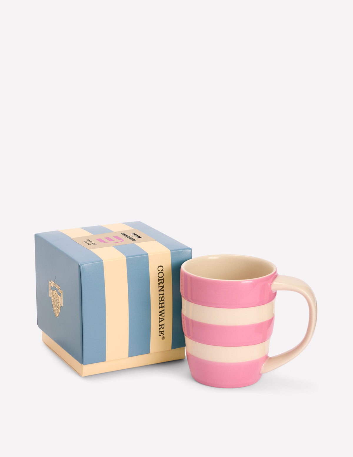 Boden x Cornishware Mug-Pink - Image 1
