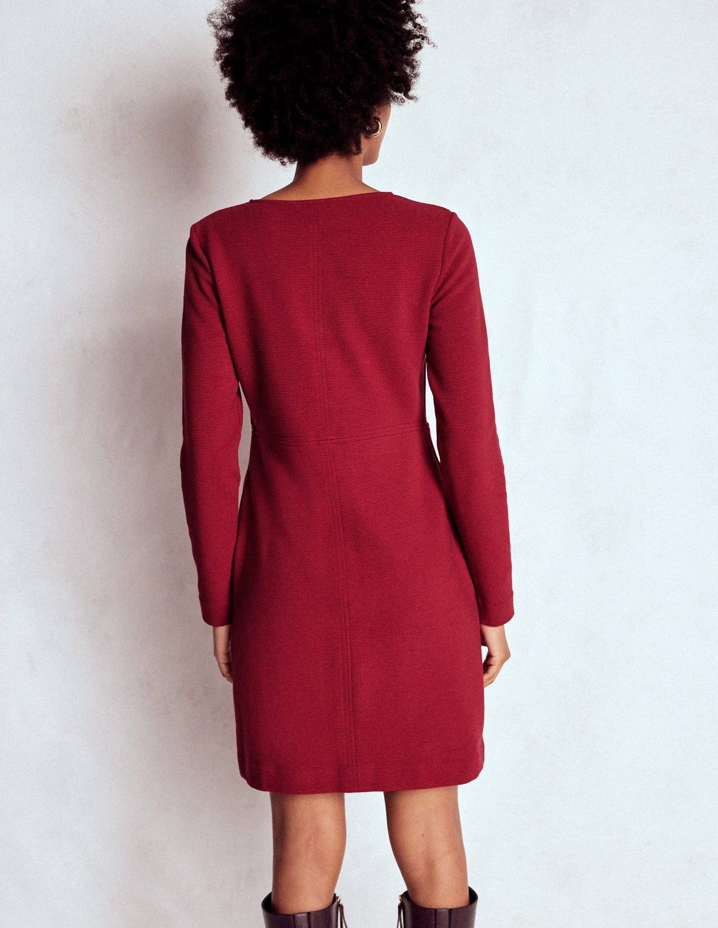 Cornelia Ottoman Dress-Red Liquorice