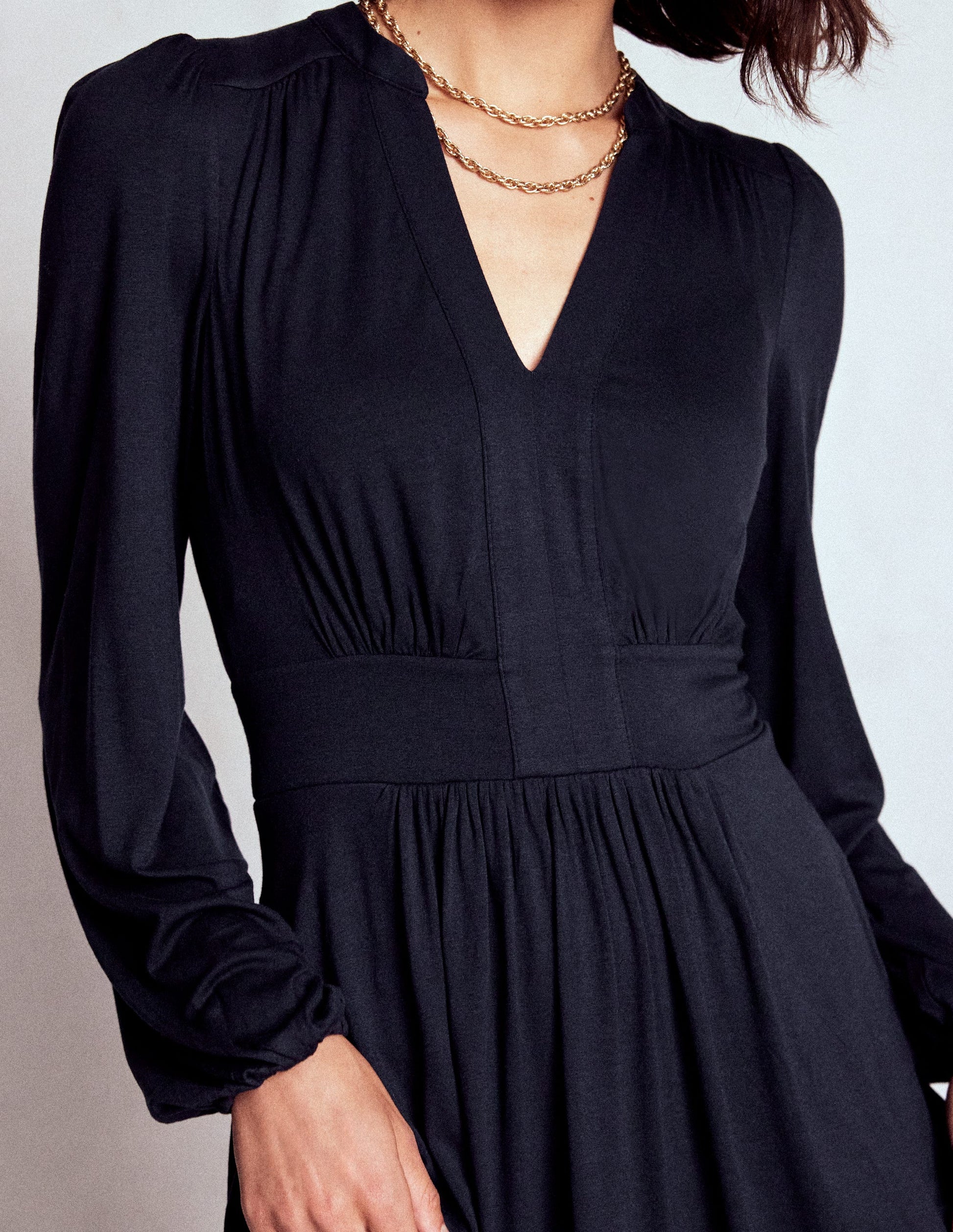 Lily Long Sleeve Midi Dress-Navy Lily Long Sleeve Midi Dress-Navy