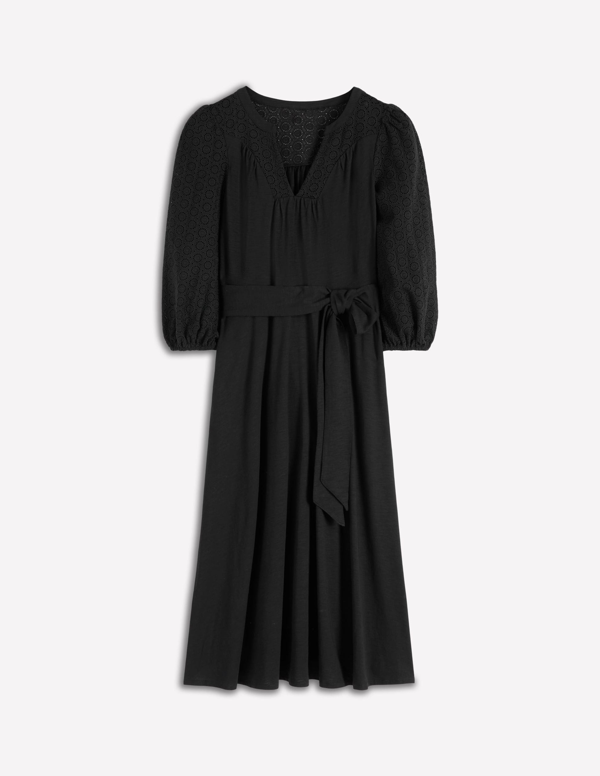 Eden Broderie Jersey Dress-Black-6