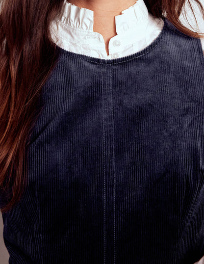 Annie Cord Shift Dress-Navy-2