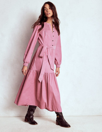 Cecily Cord Midi Dress-Pink Haze-4