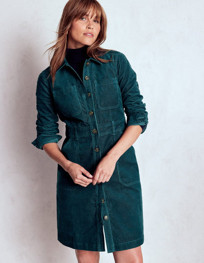 Amanda Cord Short Dress-Midnight Teal-4