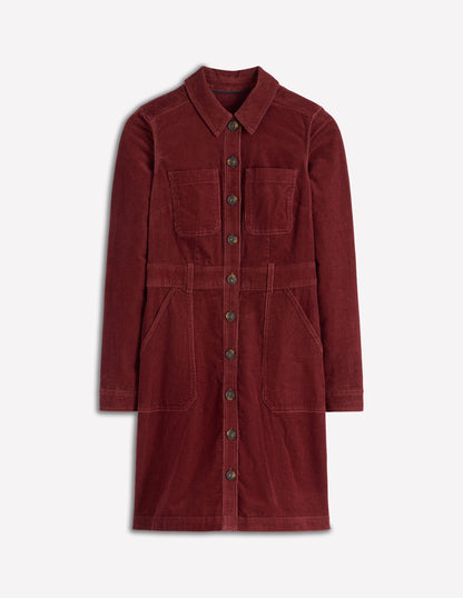 Amanda Cord Short Dress-Chestnut-6