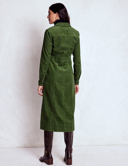 Amanda Cord Midi Dress-Fern-3