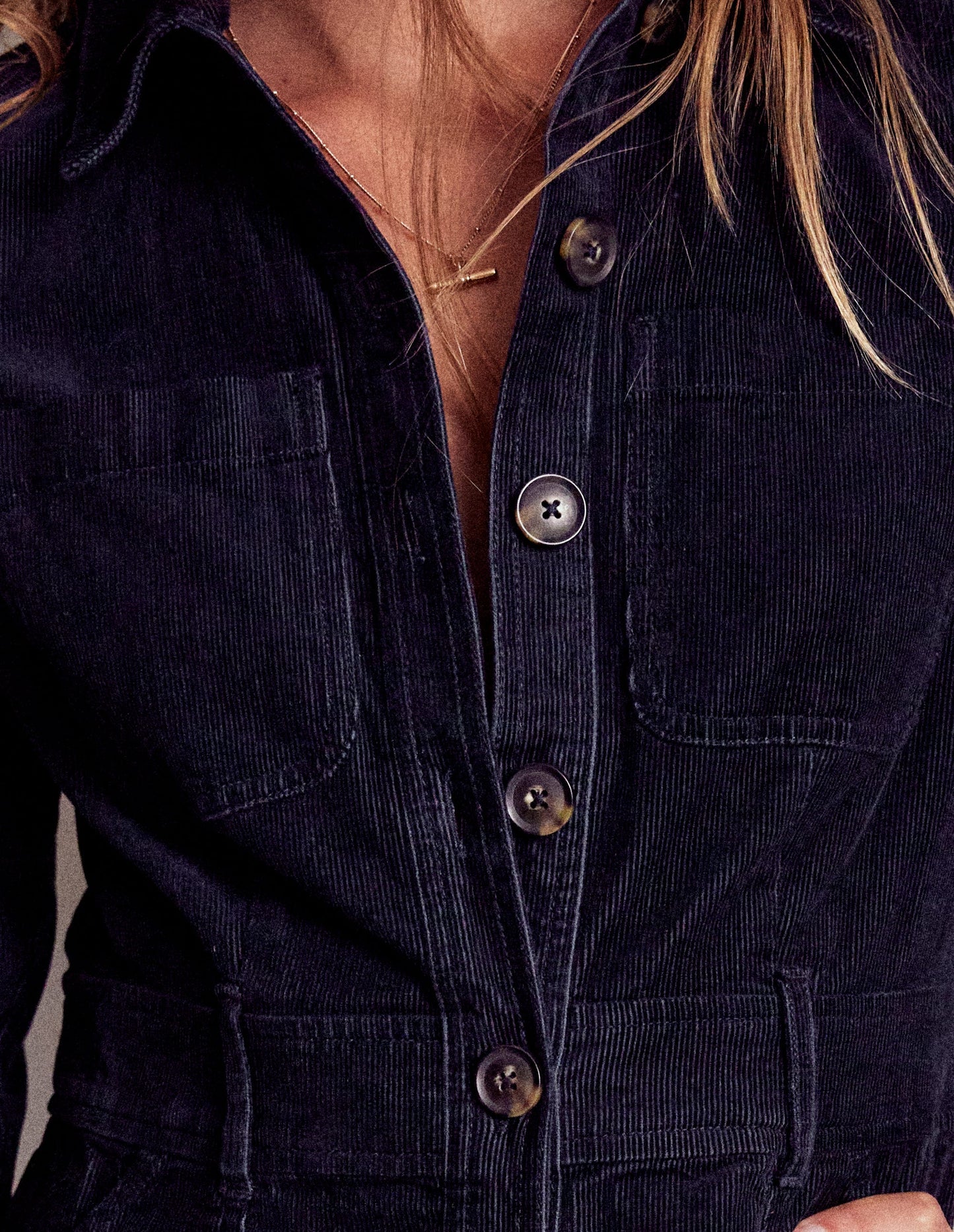 Amanda Cord Midi Dress-Navy