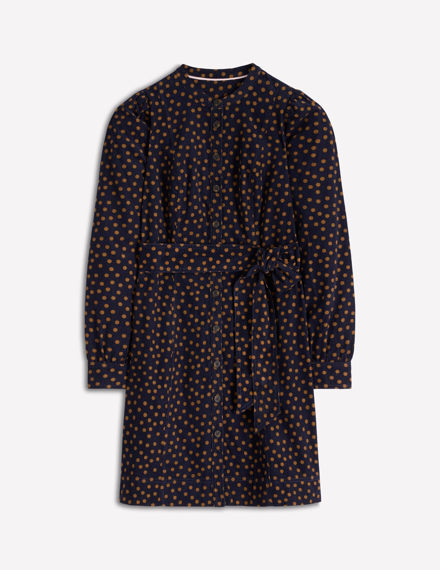 Bre Cord Short Dress-French Navy, Painted Dot