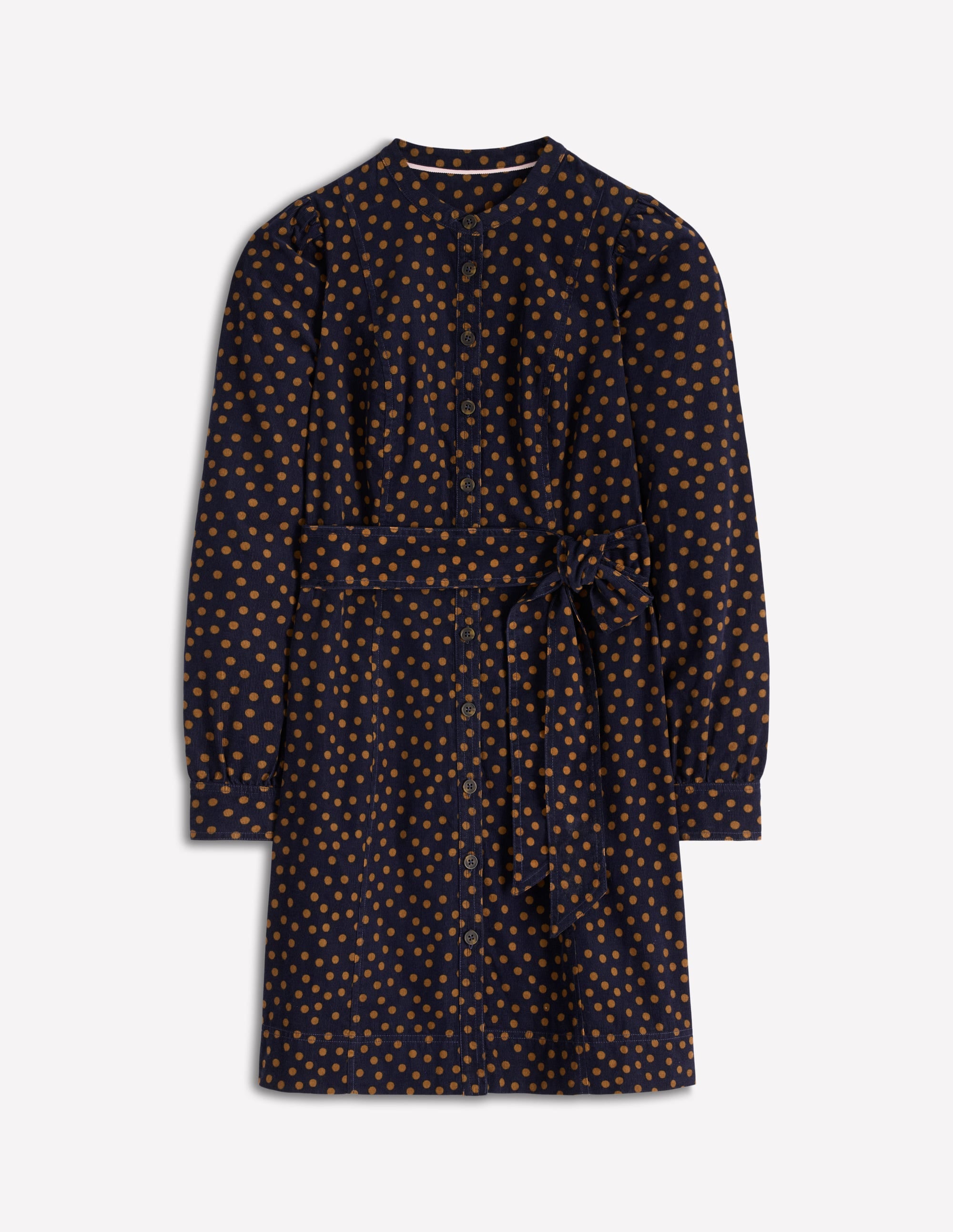 Bre Cord Short Dress-French Navy, Painted Dot - Image 5