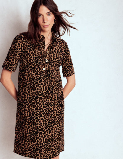 Zia Cord Pocket Shirt Dress-Multi, Cheetah Pop-6