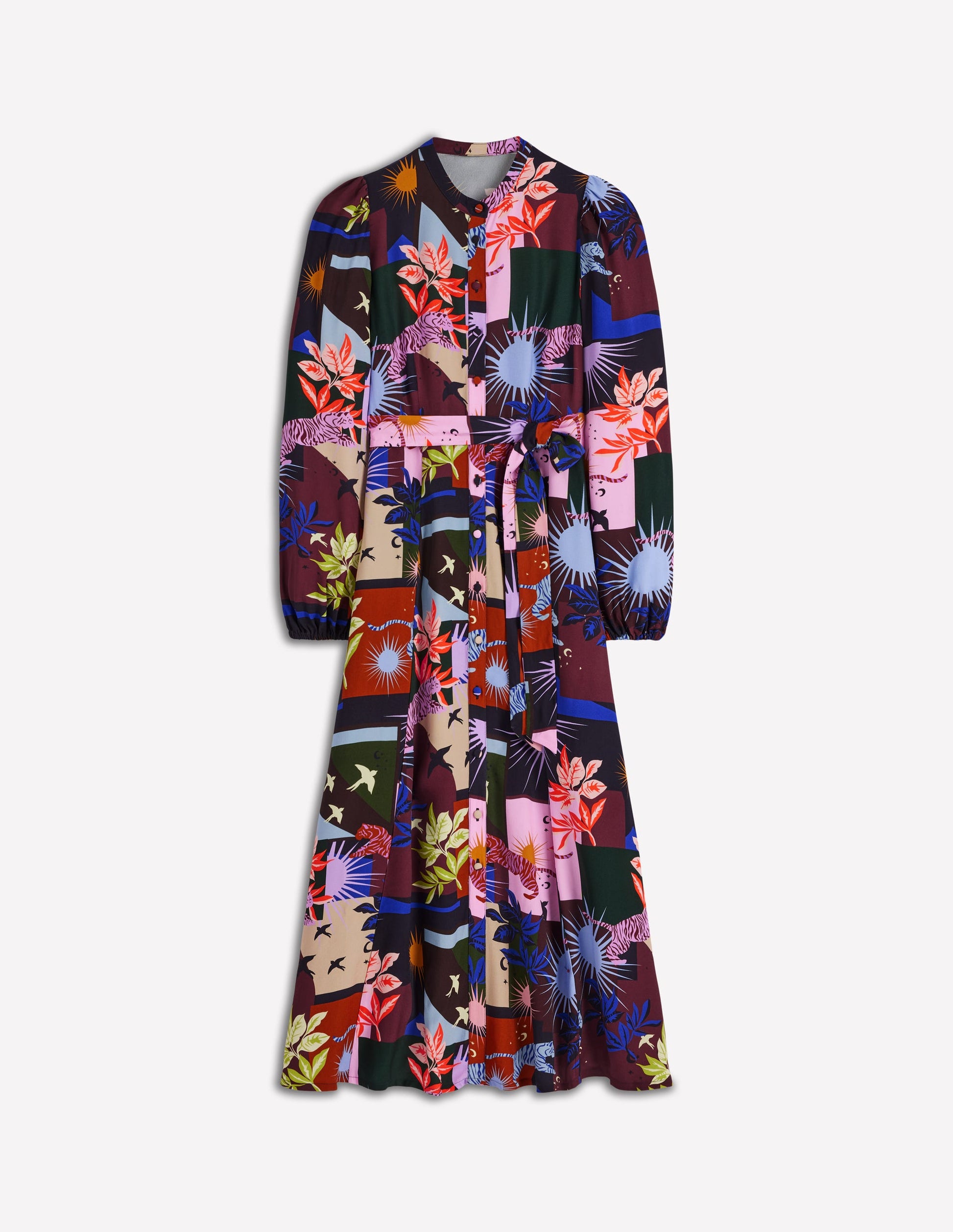 Mae Occasion Maxi Shirt Dress-Multi, Cosmic Savanna-7