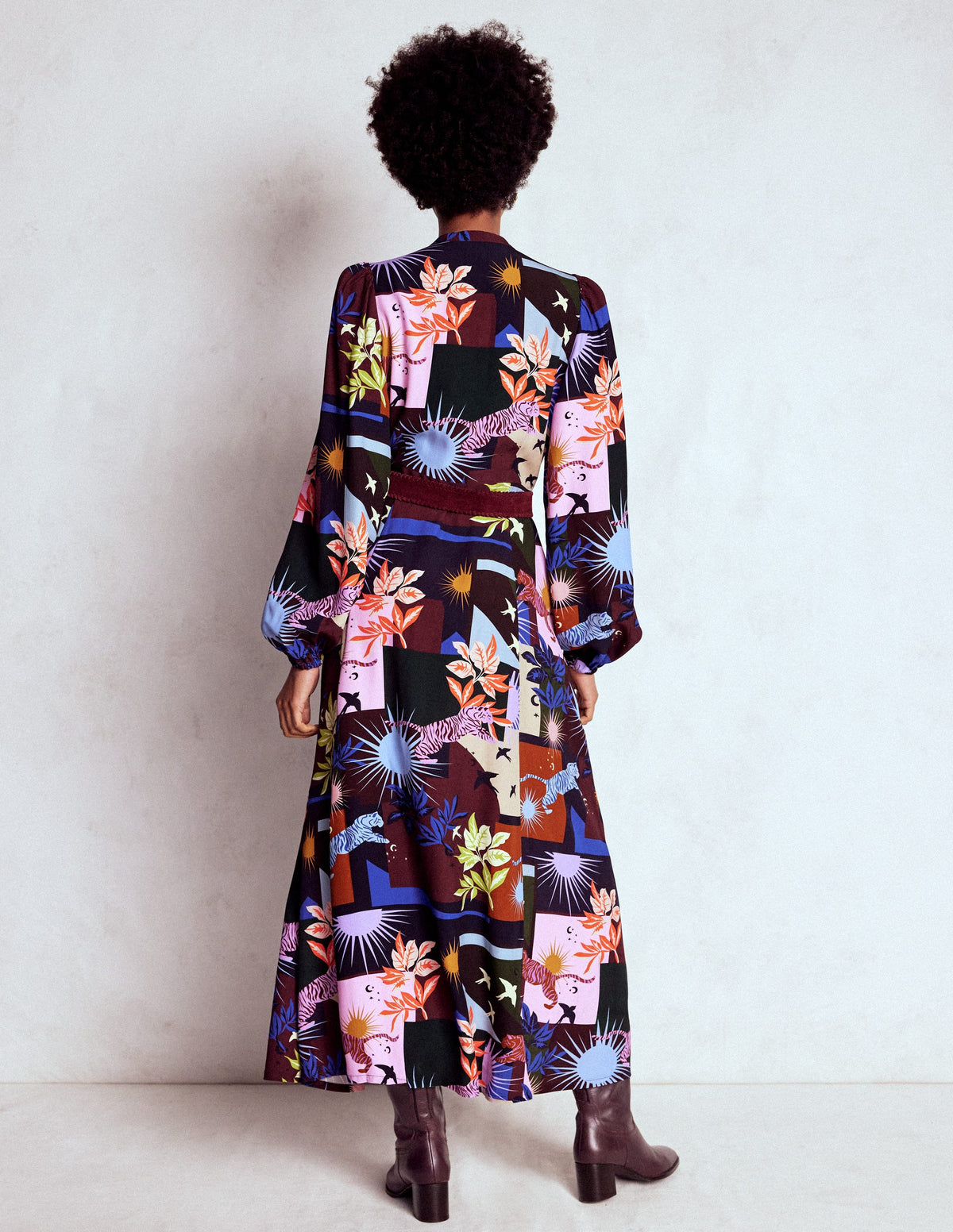 Mae Occasion Maxi Shirt Dress-Multi, Cosmic Savanna - Image 3