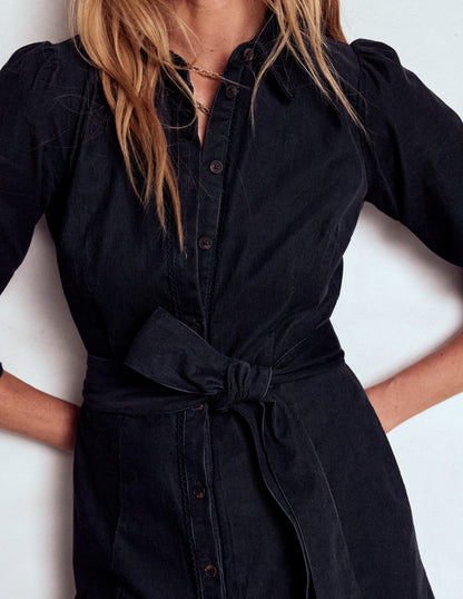 Clara Cord Midi Dress-Midnight Blue-3