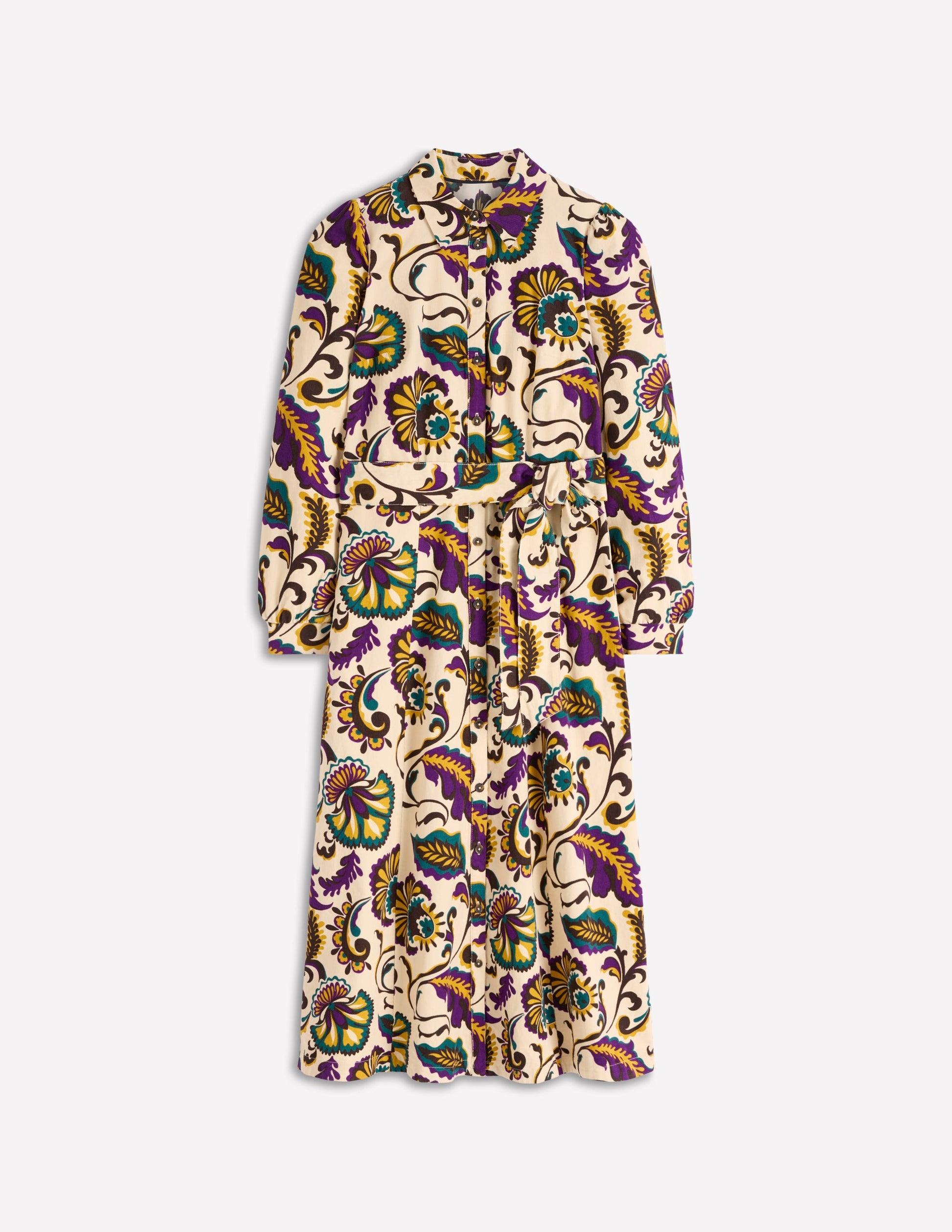 Clara Cord Midi Dress-Multi, Ornate Meadow-6