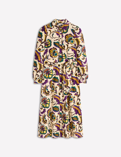 Clara Cord Midi Dress-Multi, Ornate Meadow-6