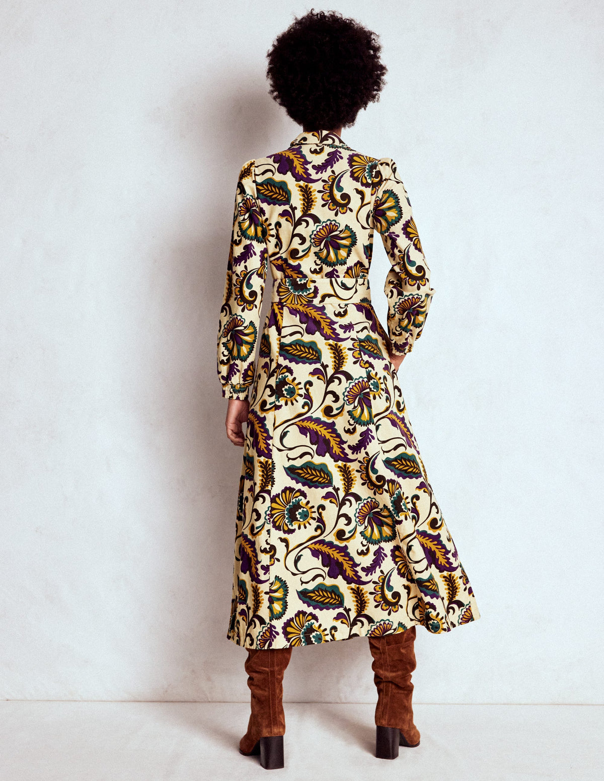 Clara Cord Midi Dress-Multi, Ornate Meadow - Image 3