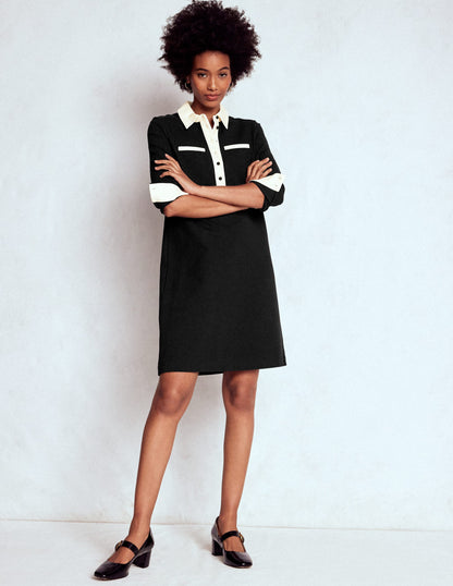 Georgina Ponte Dress-Black & White-1