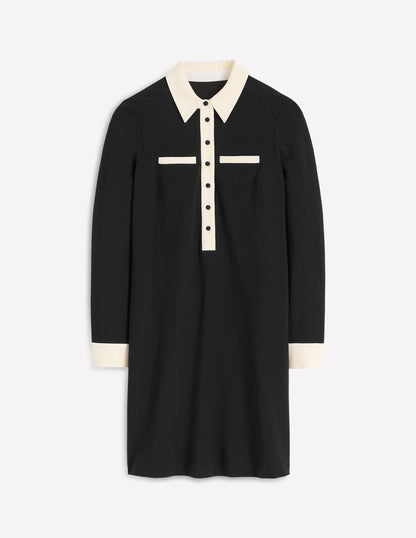 Georgina Ponte Dress-Black & White-6