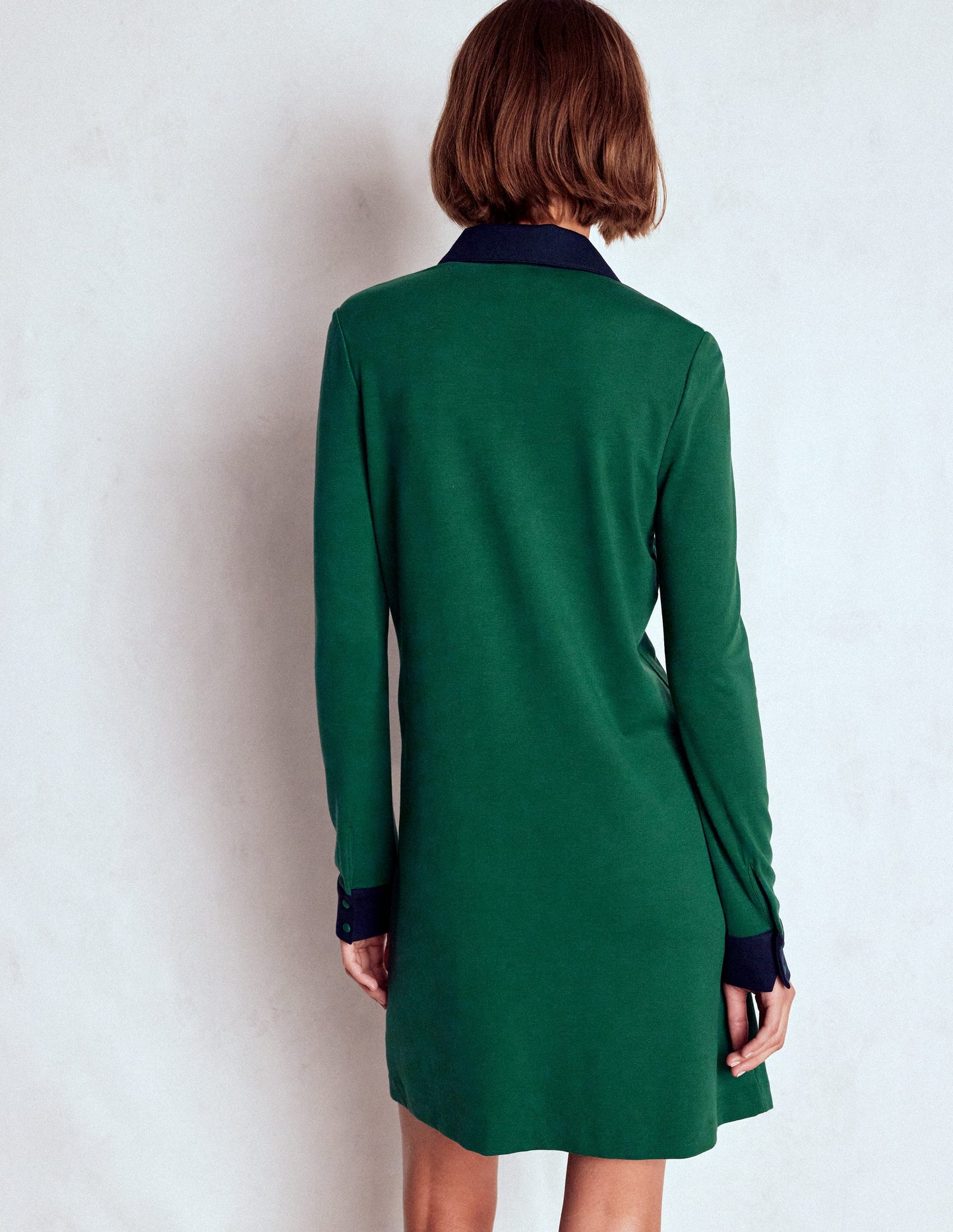 Georgina Ponte Dress-Green and Navy