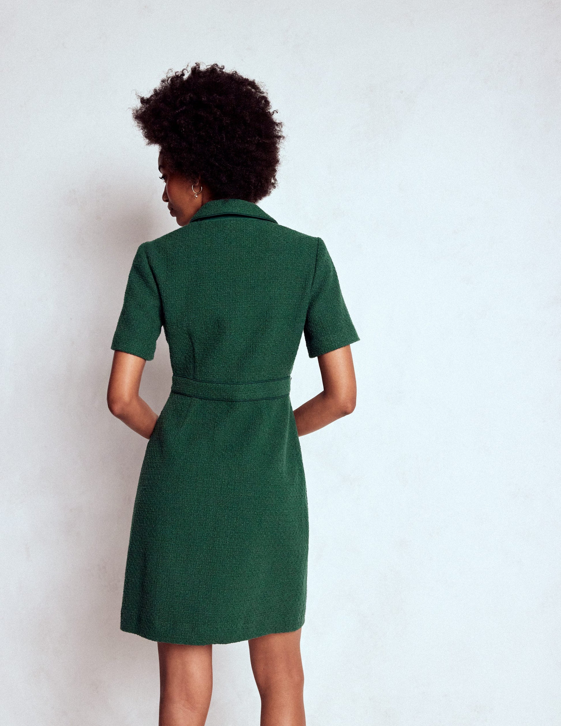Eda Cotton Shift Dress-Emerald Night-3