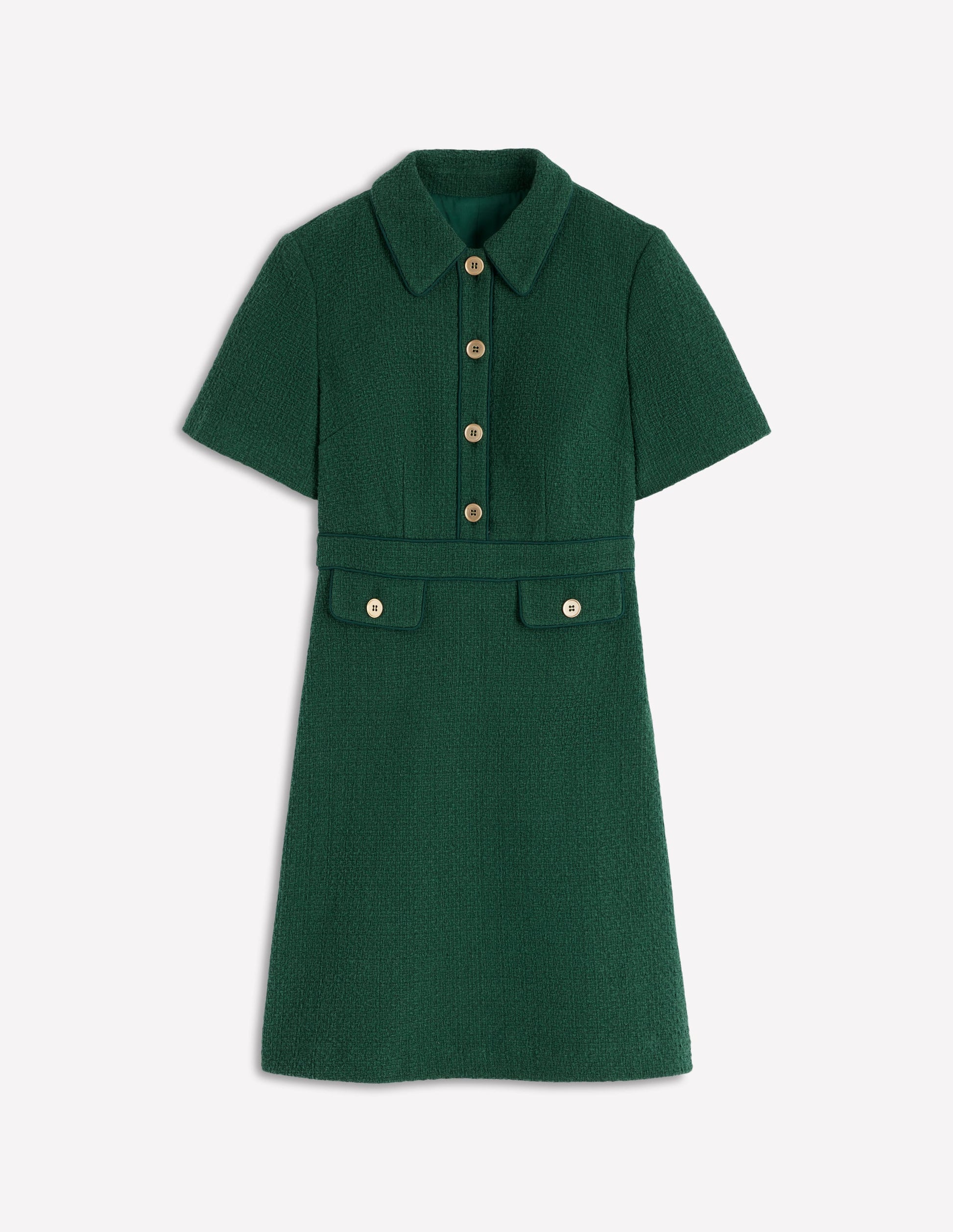 Eda Cotton Shift Dress-Emerald Night-5