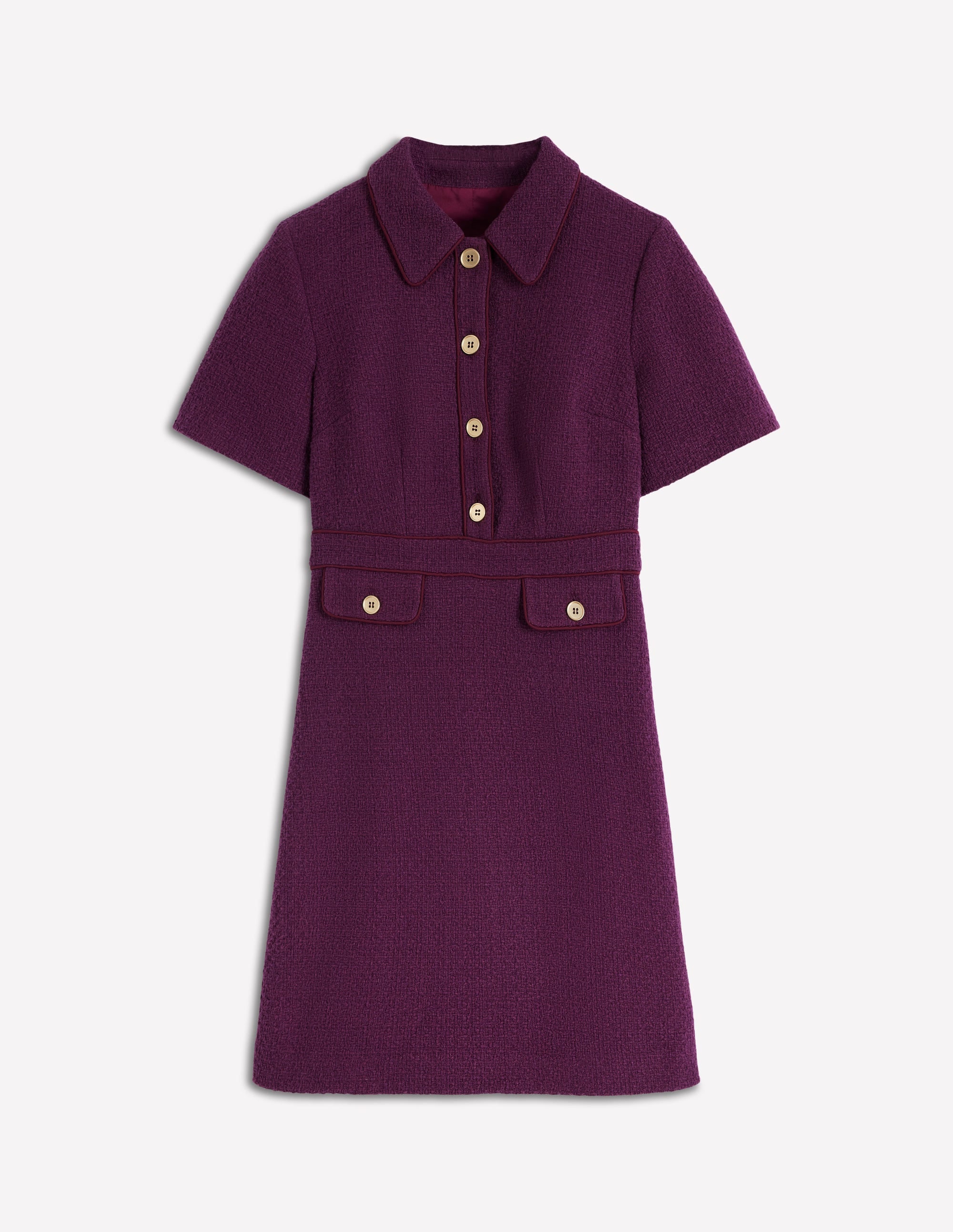 Eda Cotton Shift Dress-Plum Jam | Boden USA