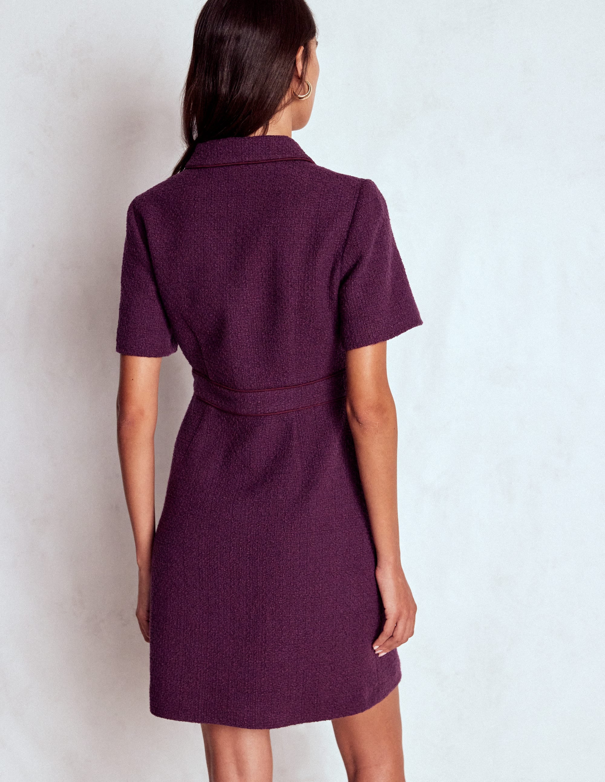 Eda Cotton Shift Dress-Plum Jam | Boden USA