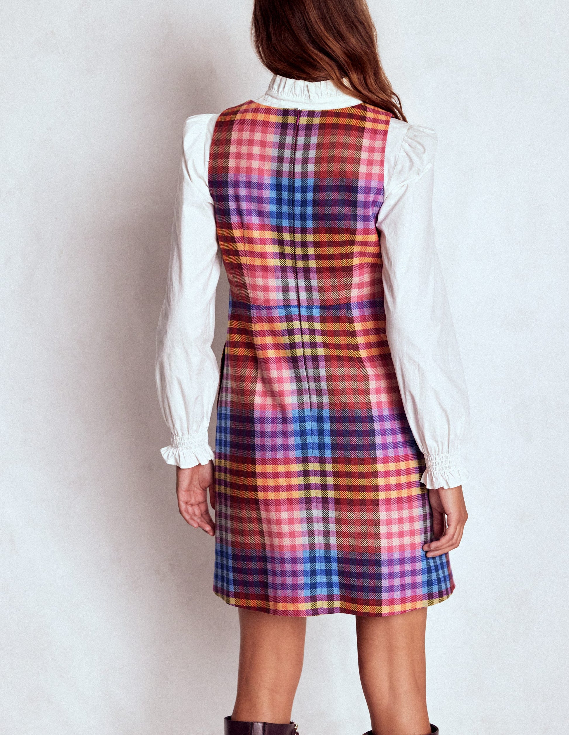 Annie Check Shift Dress-Rainbow Multigingham-3