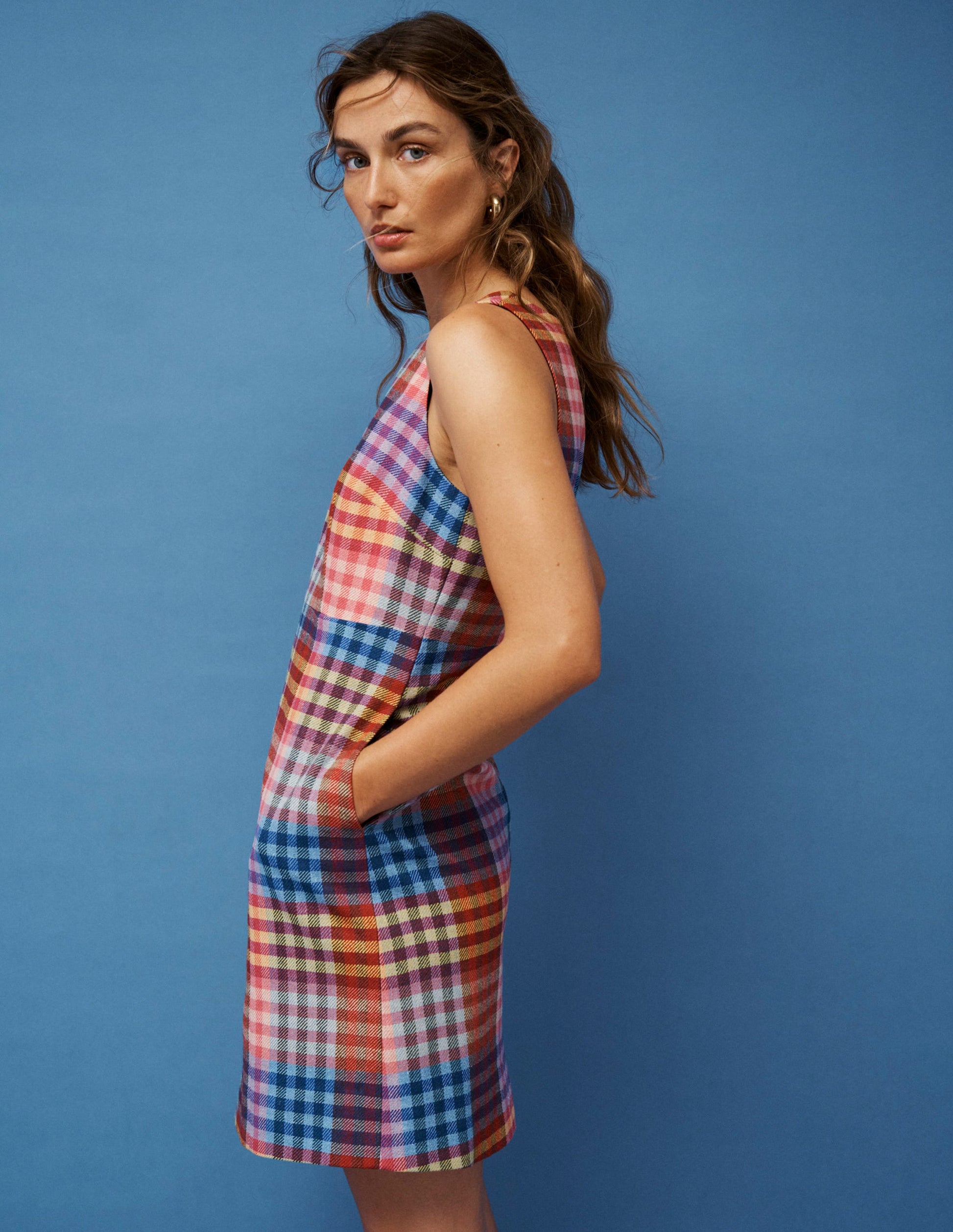 Annie Check Shift Dress-Rainbow Multigingham | Boden USA Annie Check Shift Dress-Rainbow Multigingham | Boden USA
