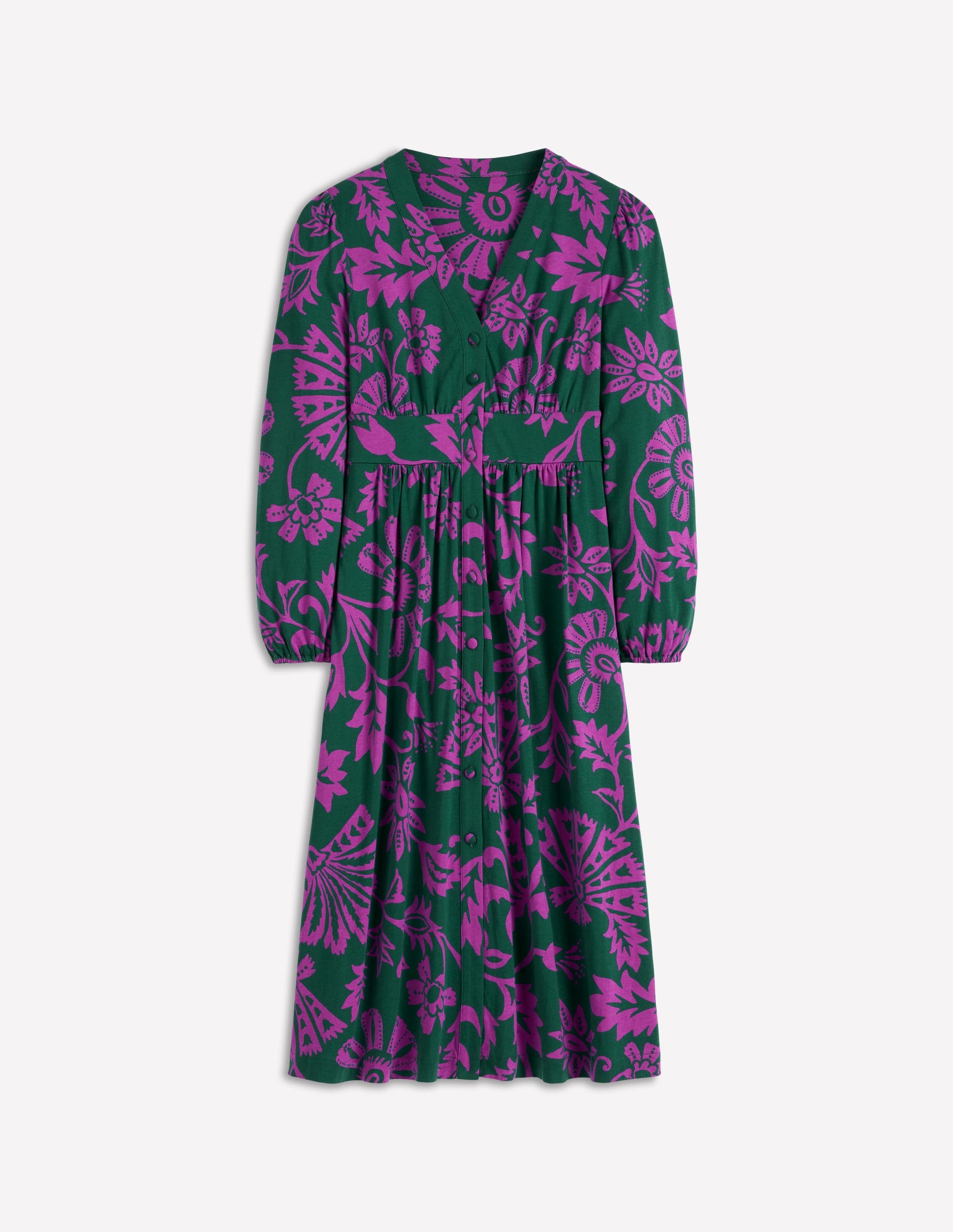 Natalia Long Sleeve Tea Dress-Emerald Night, Elaborate Vine | Boden USA Natalia Long Sleeve Tea Dress-Emerald Night, Elaborate Vine | Boden USA