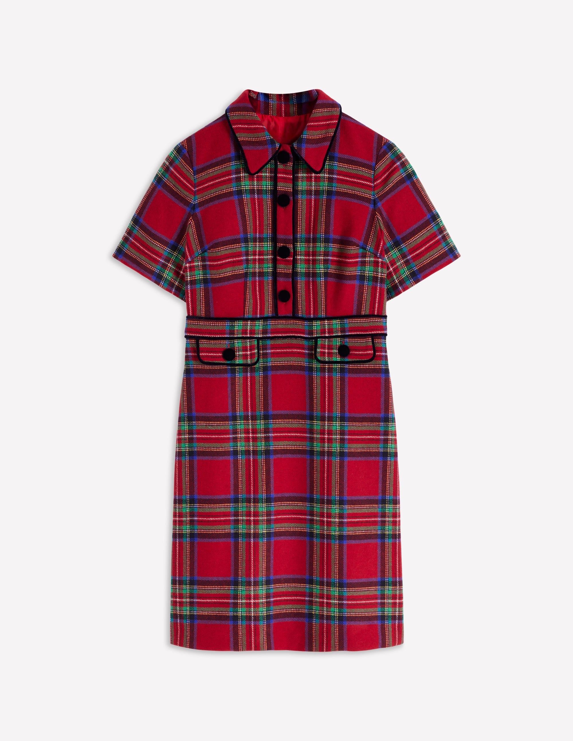 Eda Check Shift Dress-Red, Blue and Green Check | Boden USA